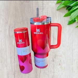 Stanley Valentine Hearts Bundle 40oz Quencher H2.0 Flip Top Mug RED Target 2026